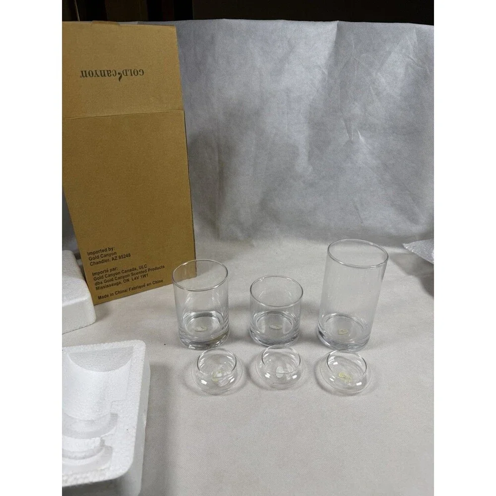 GOLD CANYON FLOATING TEALIGHT TRIO CANDLE HOLDERS (SET 3) #80056 USED